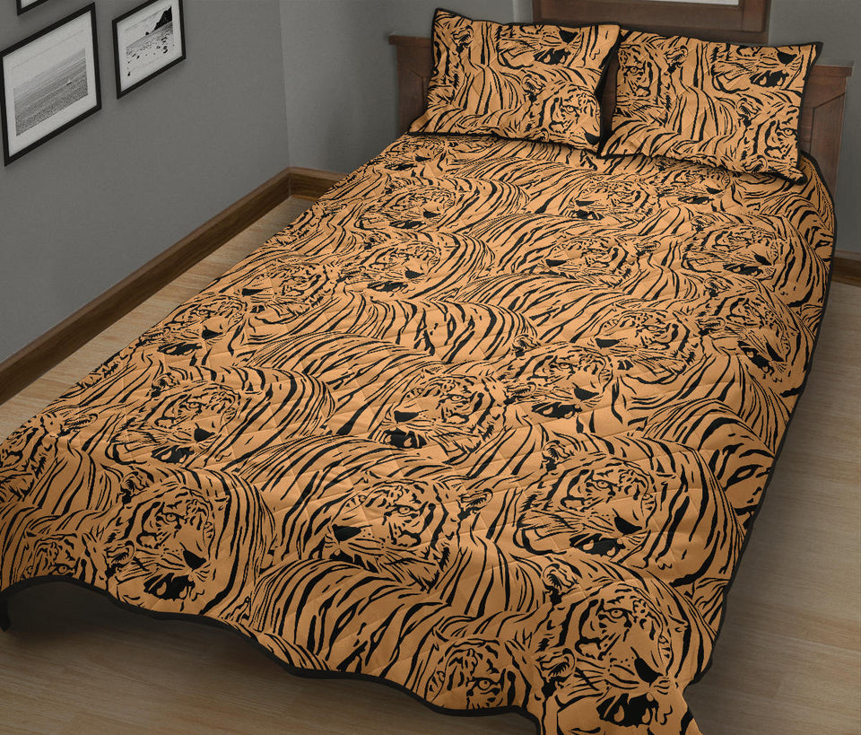 Bengal tigers pattern Quilt Bed Set