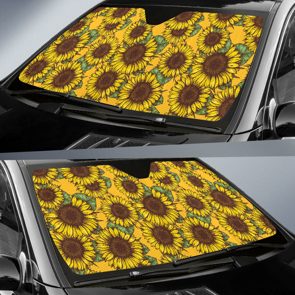 Sunflower Pattern Car Sun Shade