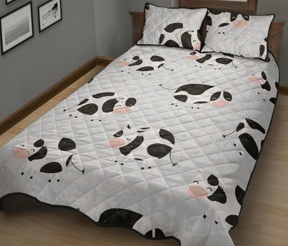 Cute cows pattern Quilt Bed Set