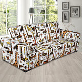 Giraffe Pattern Print Design 05 Sofa Slipcover