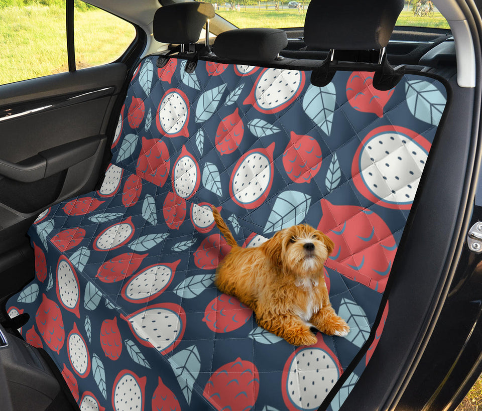 Dragon Fruits Dark Blue Background Dog Car Seat Covers