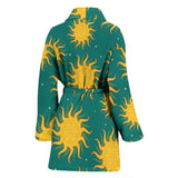 Sun Green Background Women'S Bathrobe