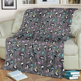 Ostrich Pattern Print Design 01 Premium Blanket