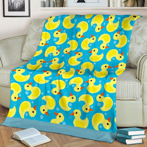 Duck Toy Pattern Print Design 04 Premium Blanket