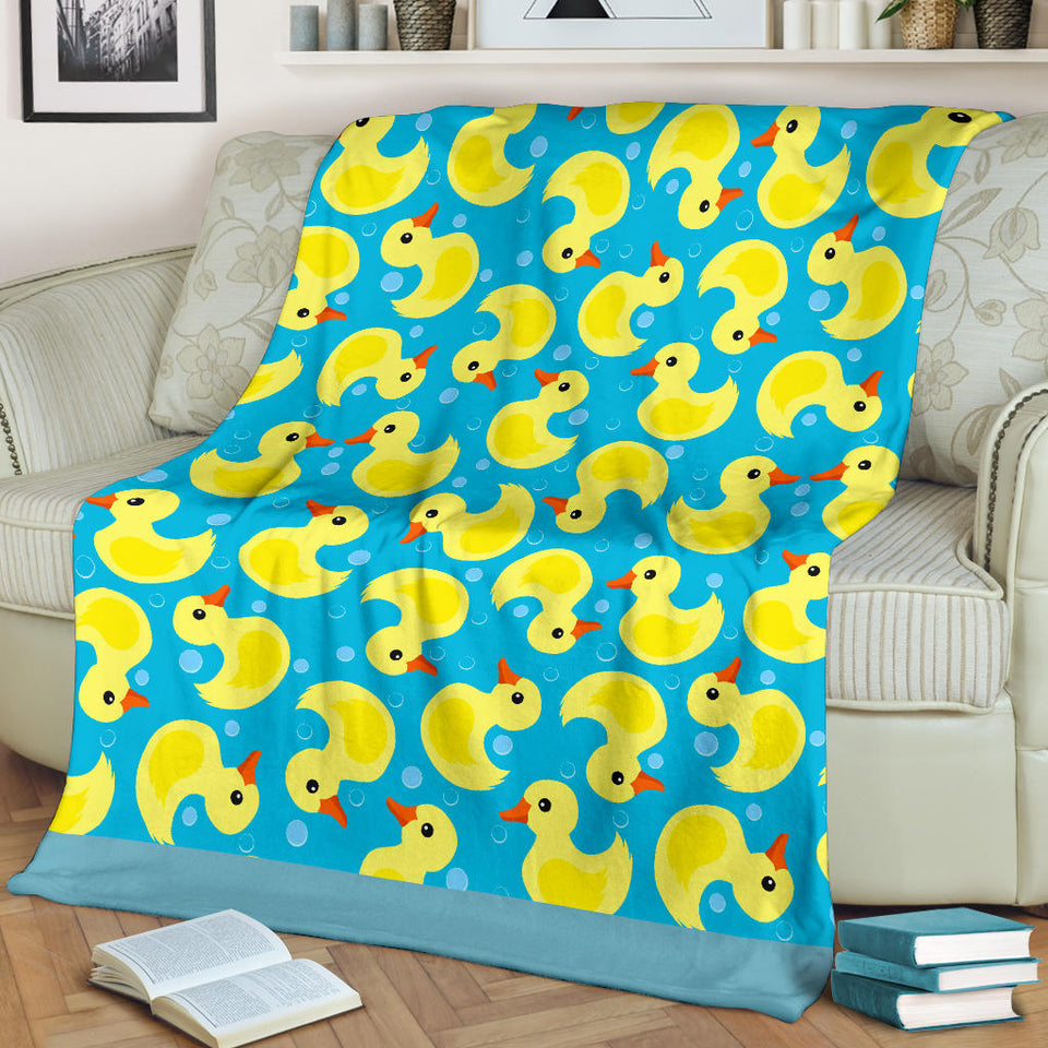 Duck Toy Pattern Print Design 04 Premium Blanket