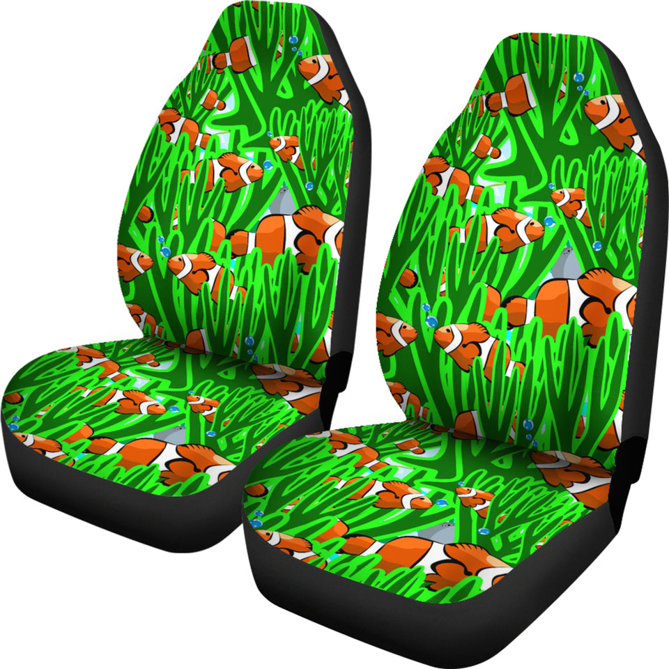 Clown Fish Pattern Print Design 01 Universal Fit Car Seat Covers