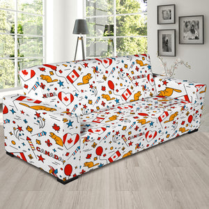 Canada Pattern Print Design 03 Sofa Slipcover