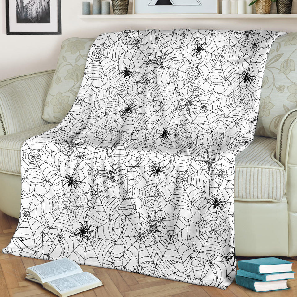 Spider Web Cobweb Pattern Premium Blanket
