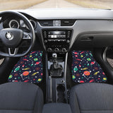 Colorful Space Pattern Planet Star Front And Back Car Mats