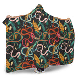 Colorful Snake Plant Pattern Hooded Blanket