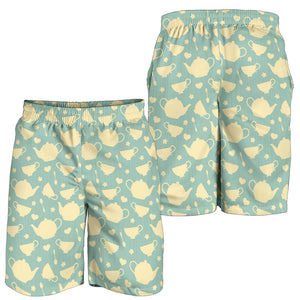 Tea pots Pattern Print Design 02 Men Shorts