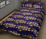 Beautiful japanese fan pattern Quilt Bed Set