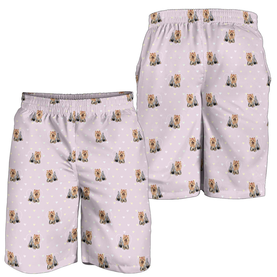 Yorkshire Terrier Pattern Print Design 02 Men Shorts