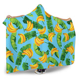 Banana Leaves Banana Design Pattern Hooded Blanket