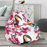 Toucan Flower Design Pattern Bean Bag Cover