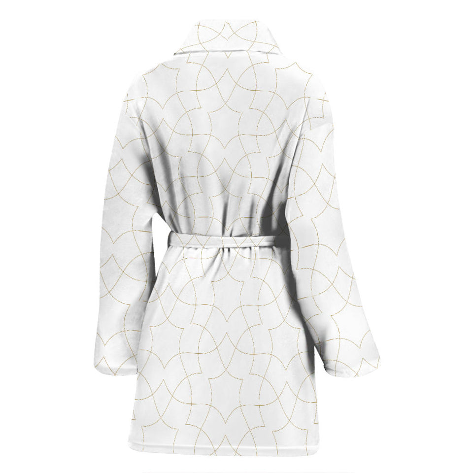 Arabic White Pattern Women'S Bathrobe