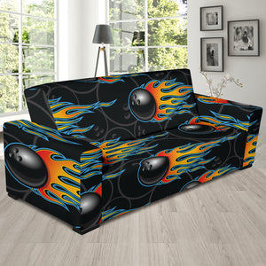 Bowling Balls Flame Pattern Sofa Slipcover