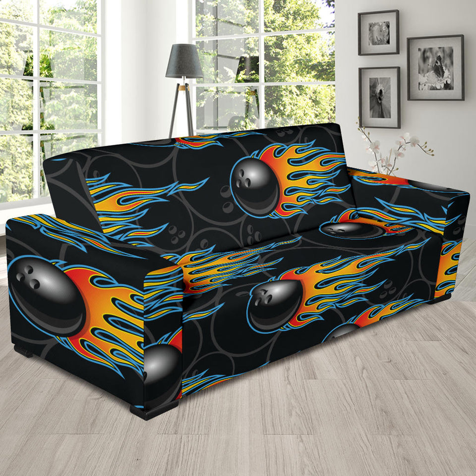 Bowling Balls Flame Pattern Sofa Slipcover