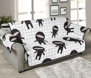 Ninja pattern plaid background Sofa Cover Protector