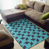 Stingray Pattern Print Design 02 Area Rug