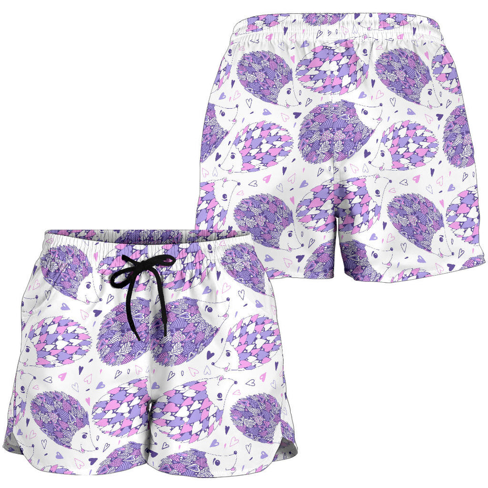 Hedgehog Pattern Print Design 05 Women Shorts