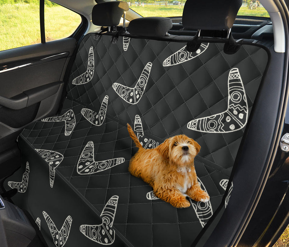 Hand Drawn Boomerang Australian Aboriginal Ornament Dog Car Seat Covers