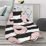 Donuts Pink Icing Striped Pattern Bean Bag Cover