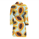 Watercolor Papaya Pattern Men'S Bathrobe