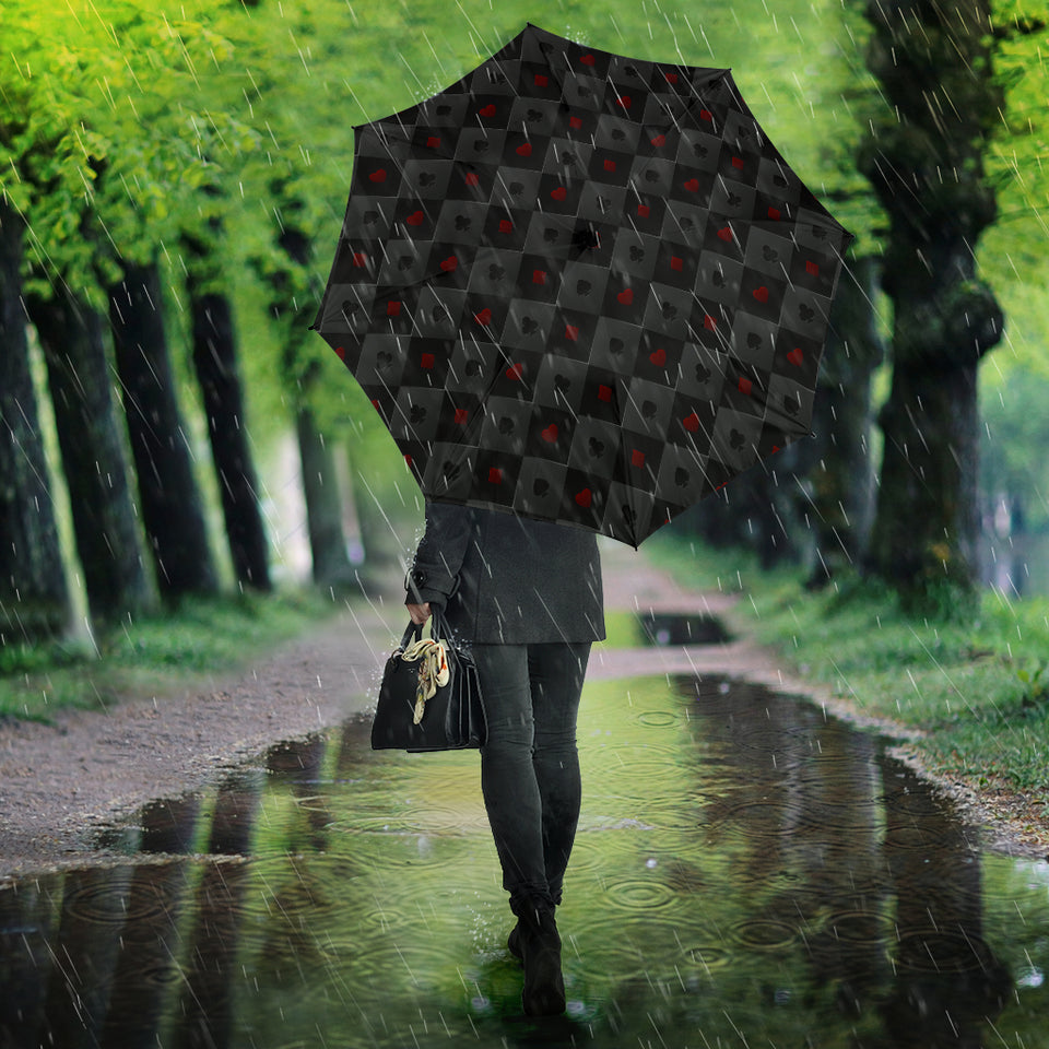 Casino Cards Suits Pattern Print Design 05 Umbrella