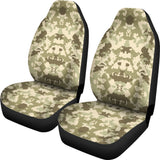 Light Green Camo Camouflage Pattern  Universal Fit Car Seat Covers