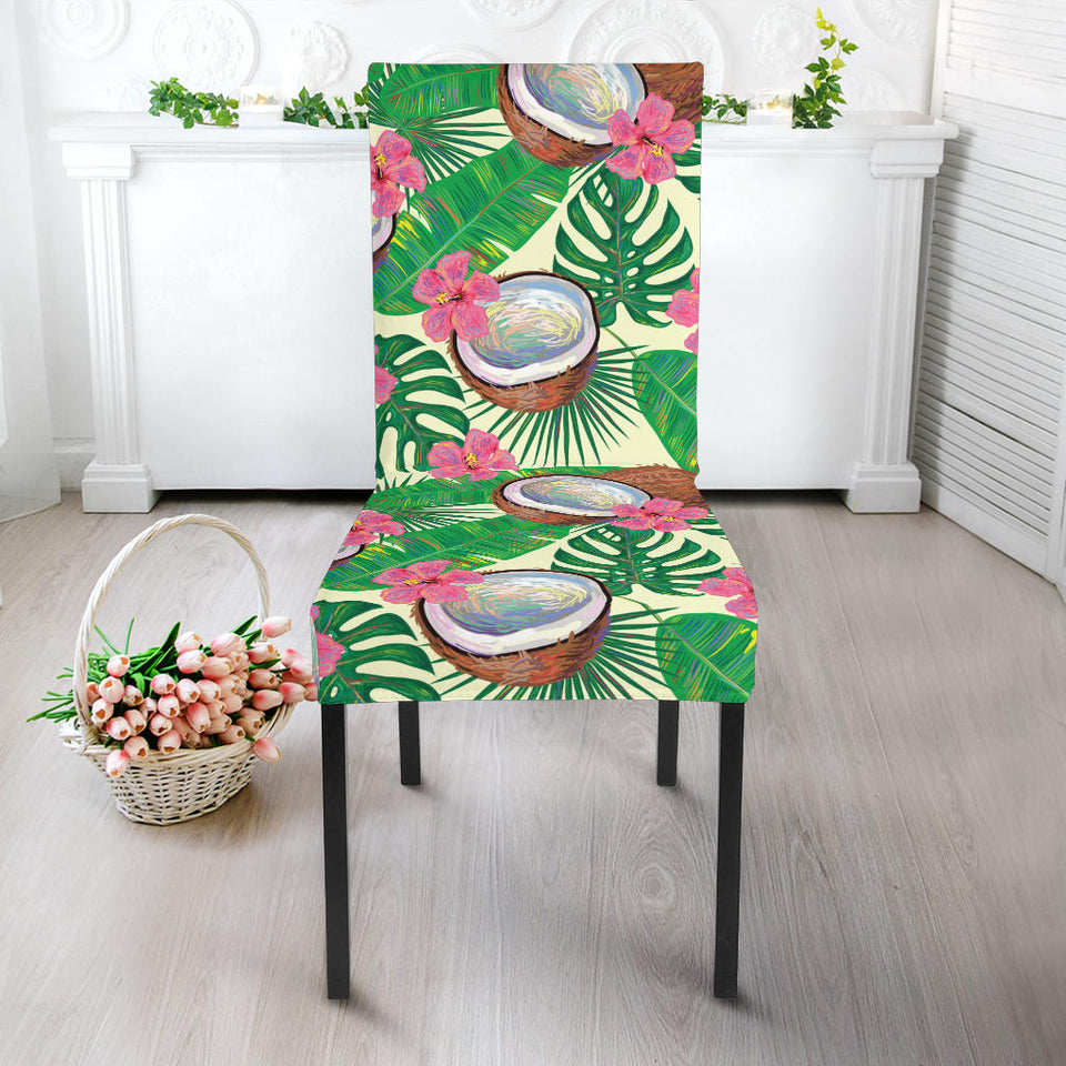 Coconut Pattern Print Design 01 Dining Chair Slipcover