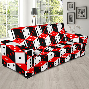 Dice Pattern Print Design 02 Sofa Slipcover