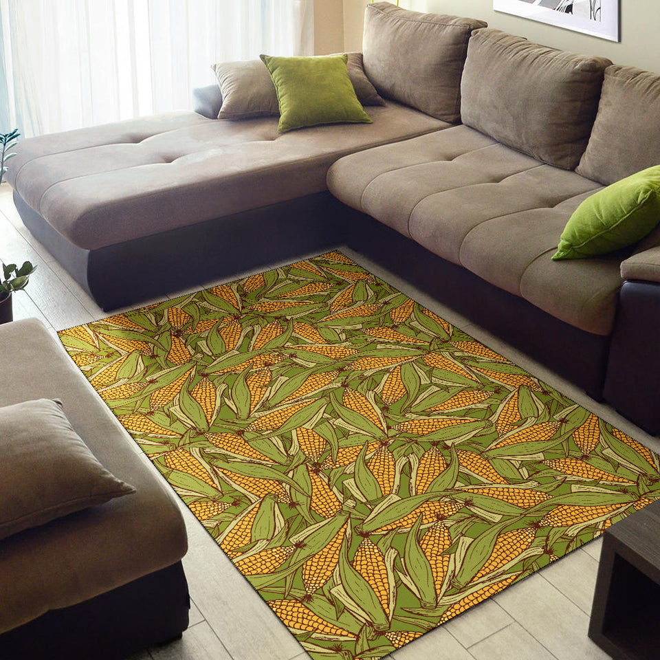 Corn Pattern Print Design 01 Area Rug