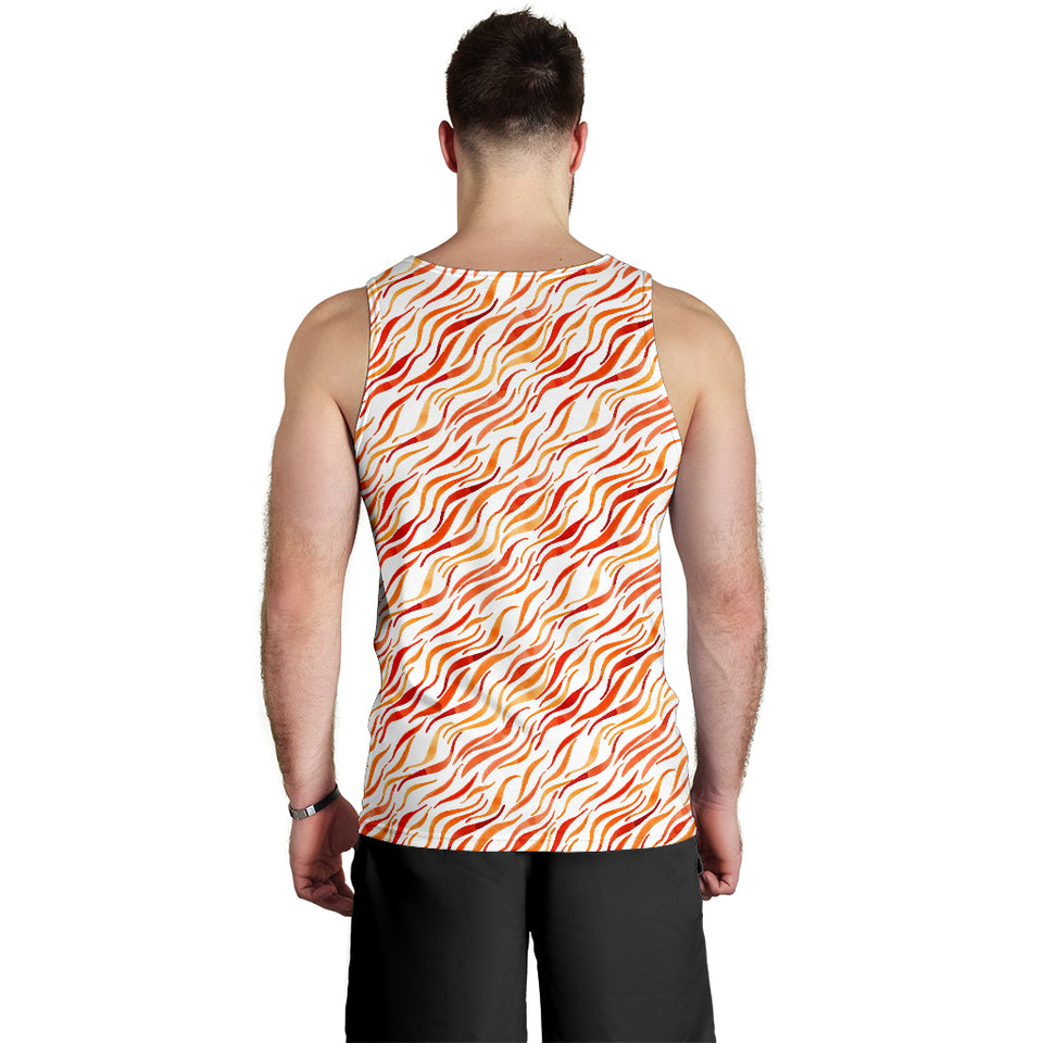 Fire flame watercolor pattern Men Tank Top