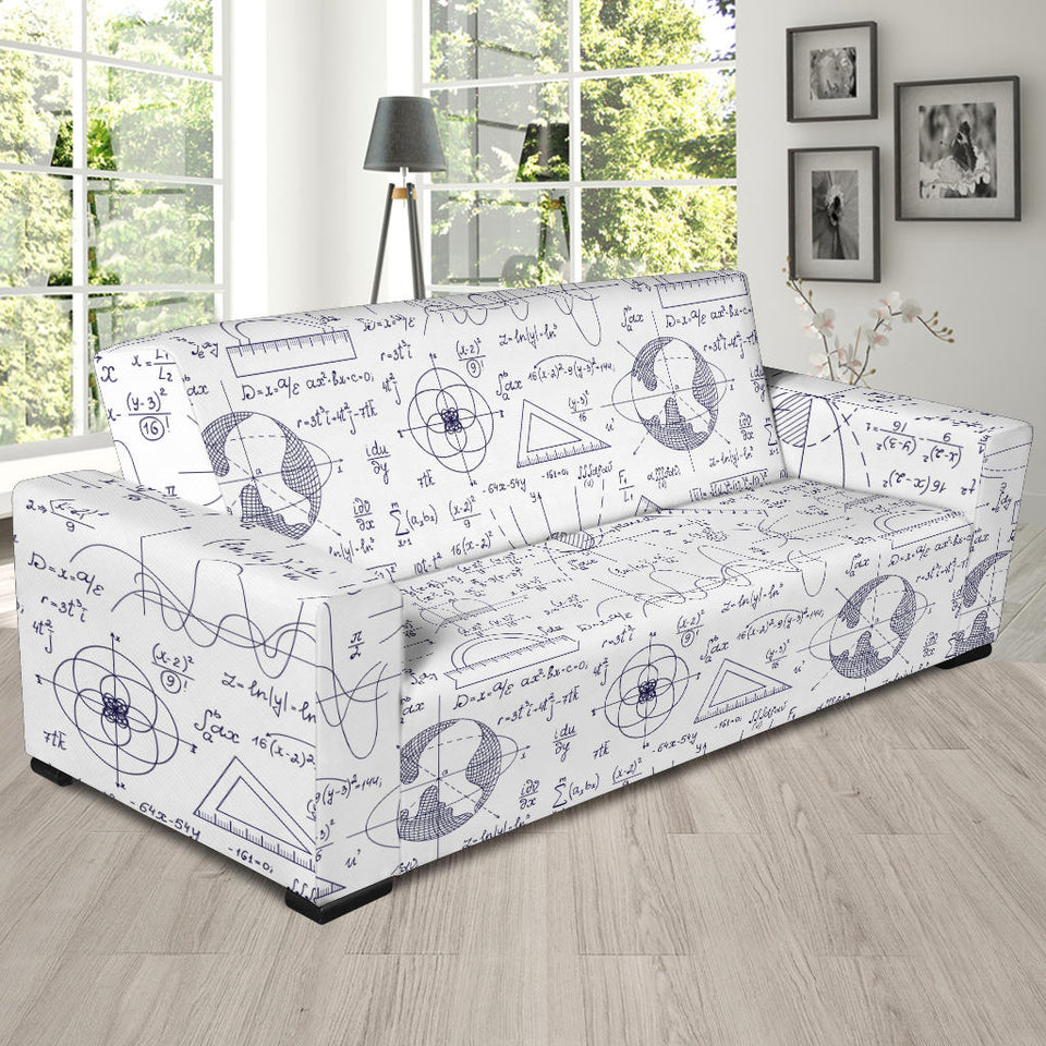Math Pattern Print Design 03 Sofa Slipcover