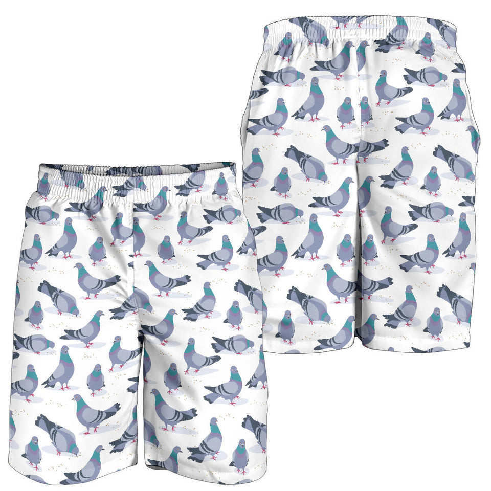 Pigeon Pattern Print Design 03 Men Shorts