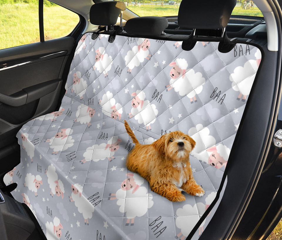 Sweet Dreams Sheep Pattern Dog Car Seat Covers