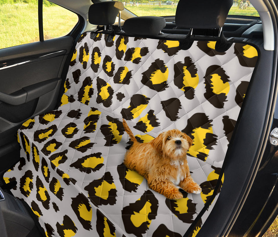 Gray Leopard Print Pattern Dog Car Seat Covers