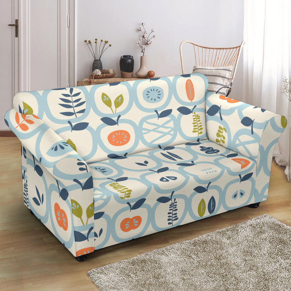 Apples Leaves Pattern Loveseat Couch Slipcover