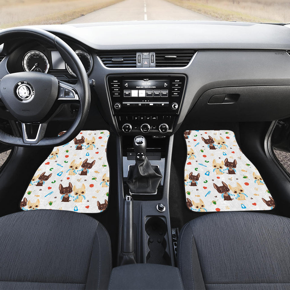Cute Chihuahua Dog Pattern  Front Car Mats