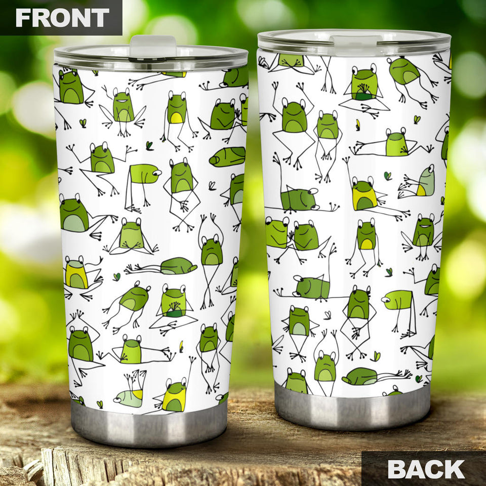 Sketch Funny Frog Pattern Tumbler