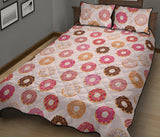 Colorful donut pattern Quilt Bed Set