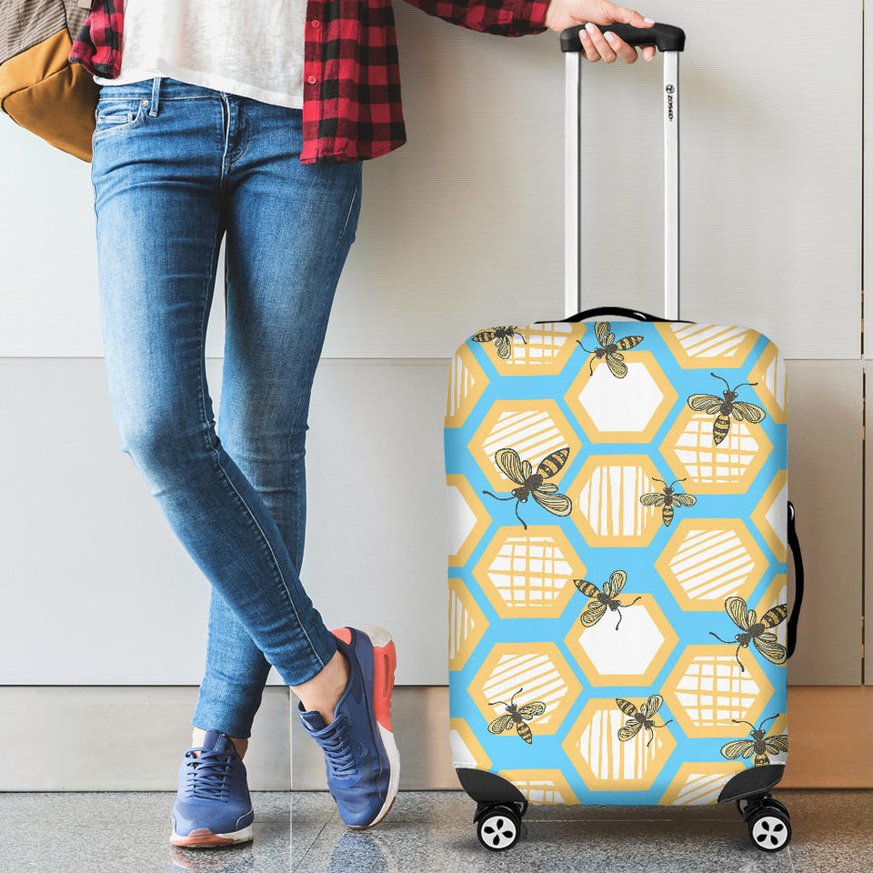Bee Honeycomb Pattern Luggage Covers