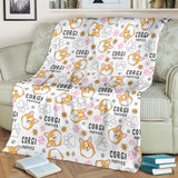 Corgi Dog Pattern Premium Blanket