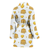 Pancake Pattern Print Design 03 Women's Bathrobe