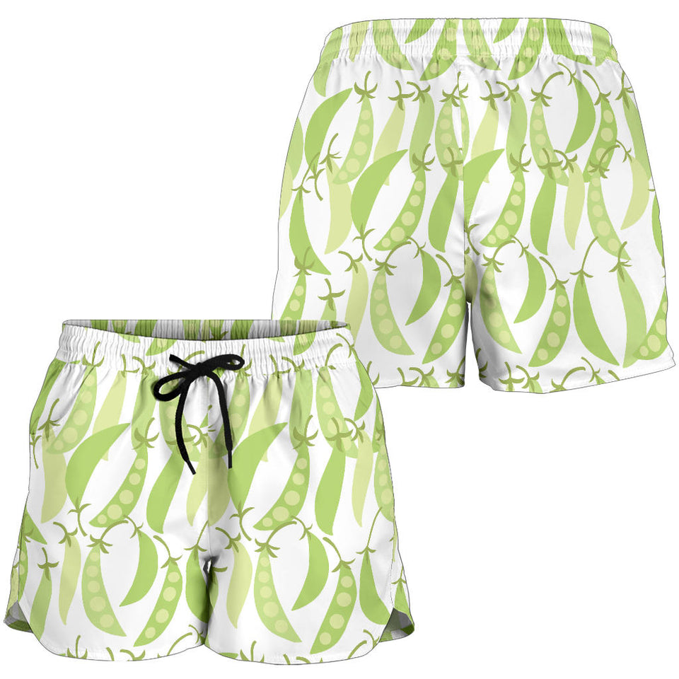Green Peas Pattern Print Design 03 Women Shorts