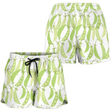 Green Peas Pattern Print Design 03 Women Shorts