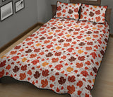 Colorful Maple Leaf pattern Quilt Bed Set