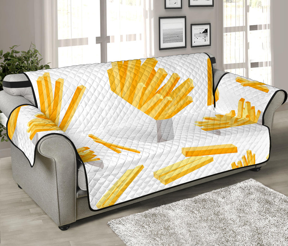 French fries white paper box pattern Sofa Cover Protector