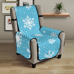 Snowflake pattern blue background Chair Cover Protector